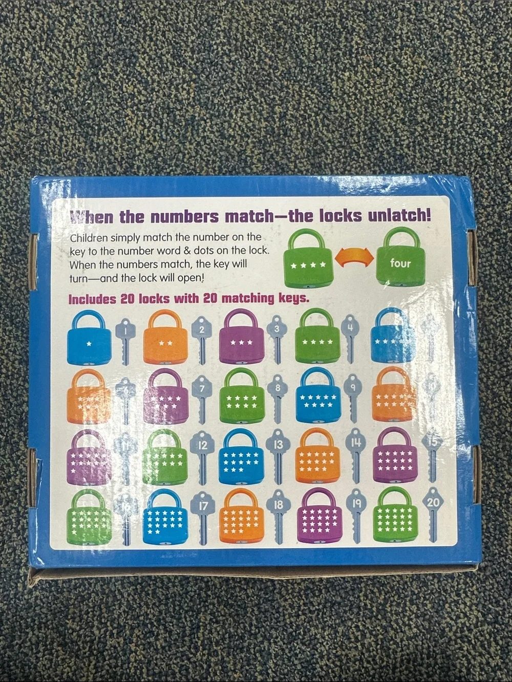 Lakeshore Unlock It! Number Match Educational Locks - Multicolor